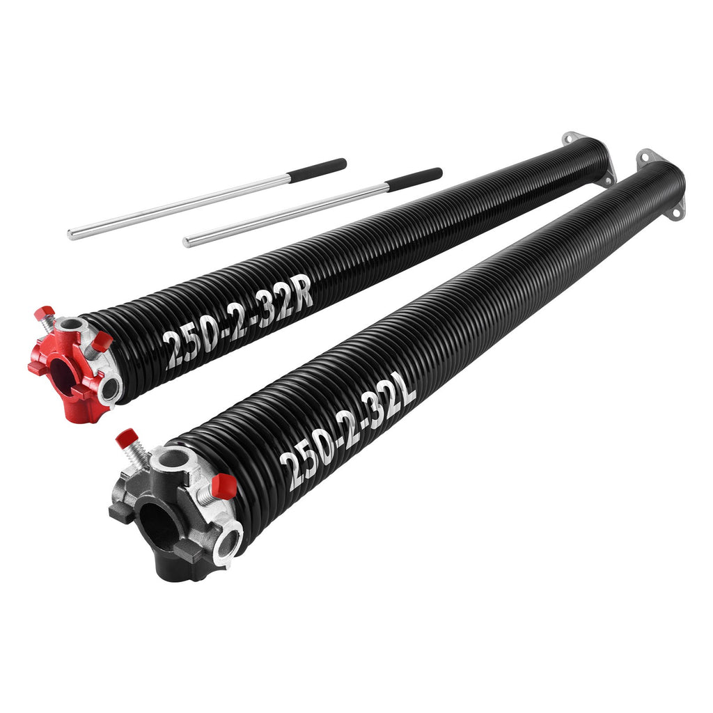 Uimoso Garage Door Torsion Springs Pair of 0.25 x 2 x 32 inch with Winding Bars