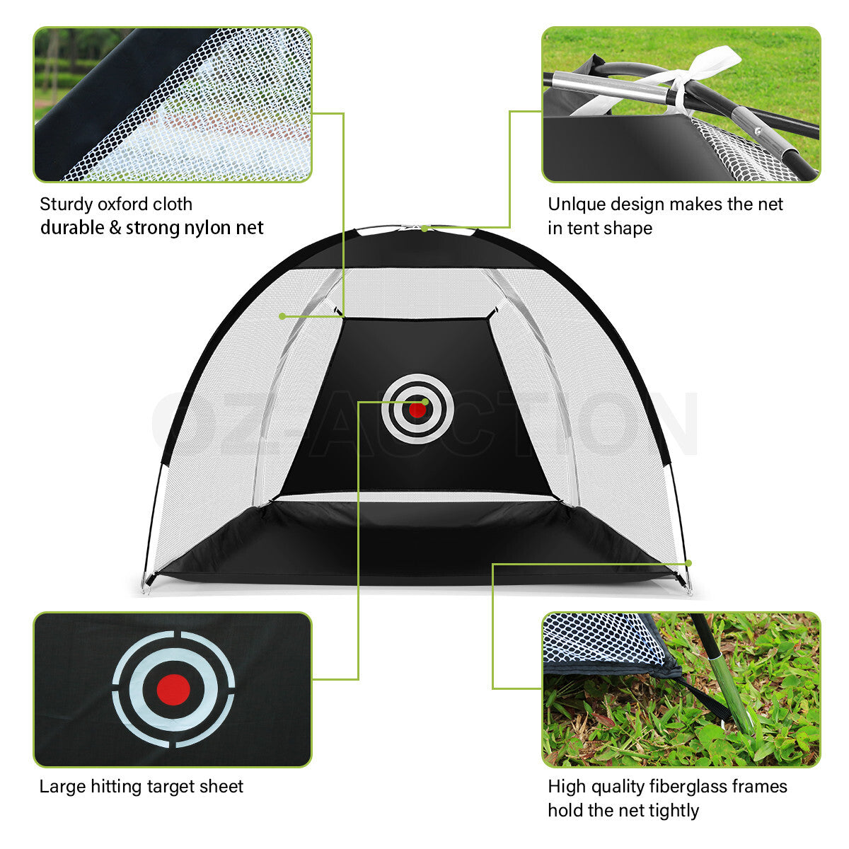 Home Golf Practice Set – Net & Mat for Driving and Chipping