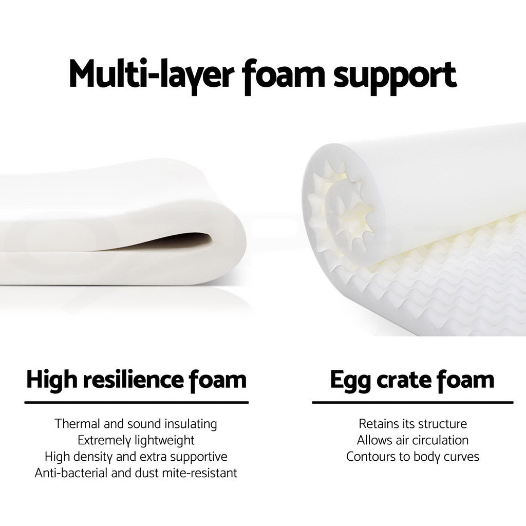 Bedding 31cm Euro Top Mattress Pocket Spring Medium Firm Single