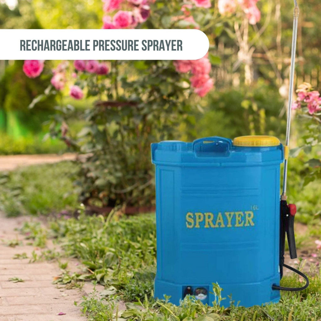 16L Rechargeable Backpack Pressure Sprayer for Garden Use