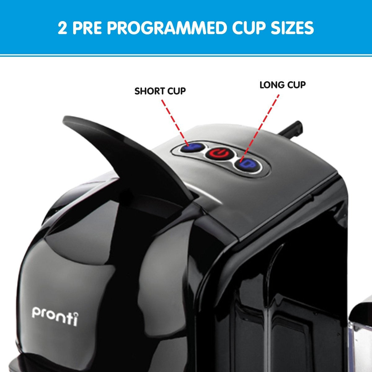 Pronti HomeMaid 3-in-1 Coffee Machine Compatible with Nespresso Pods