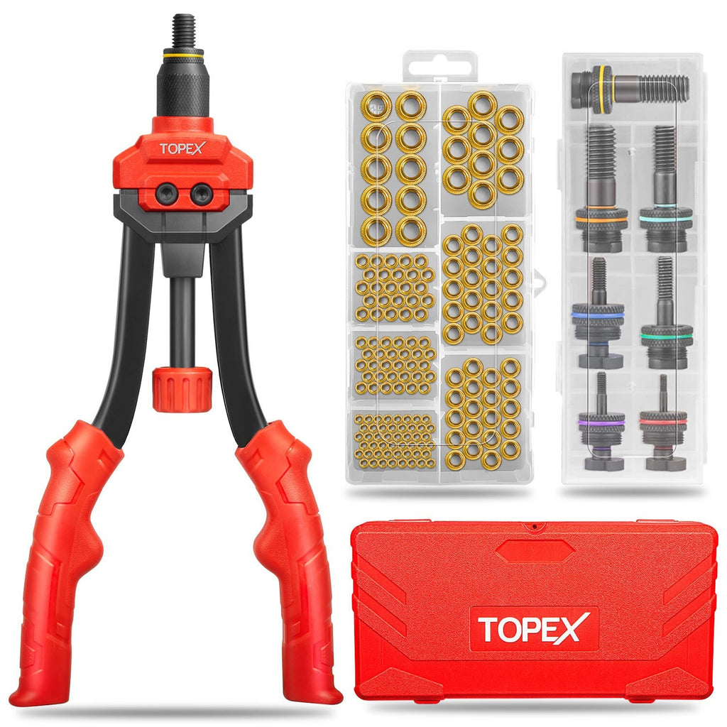 160pc Heavy Duty Nut Rivet Gun – Riveter Kit M3-M12