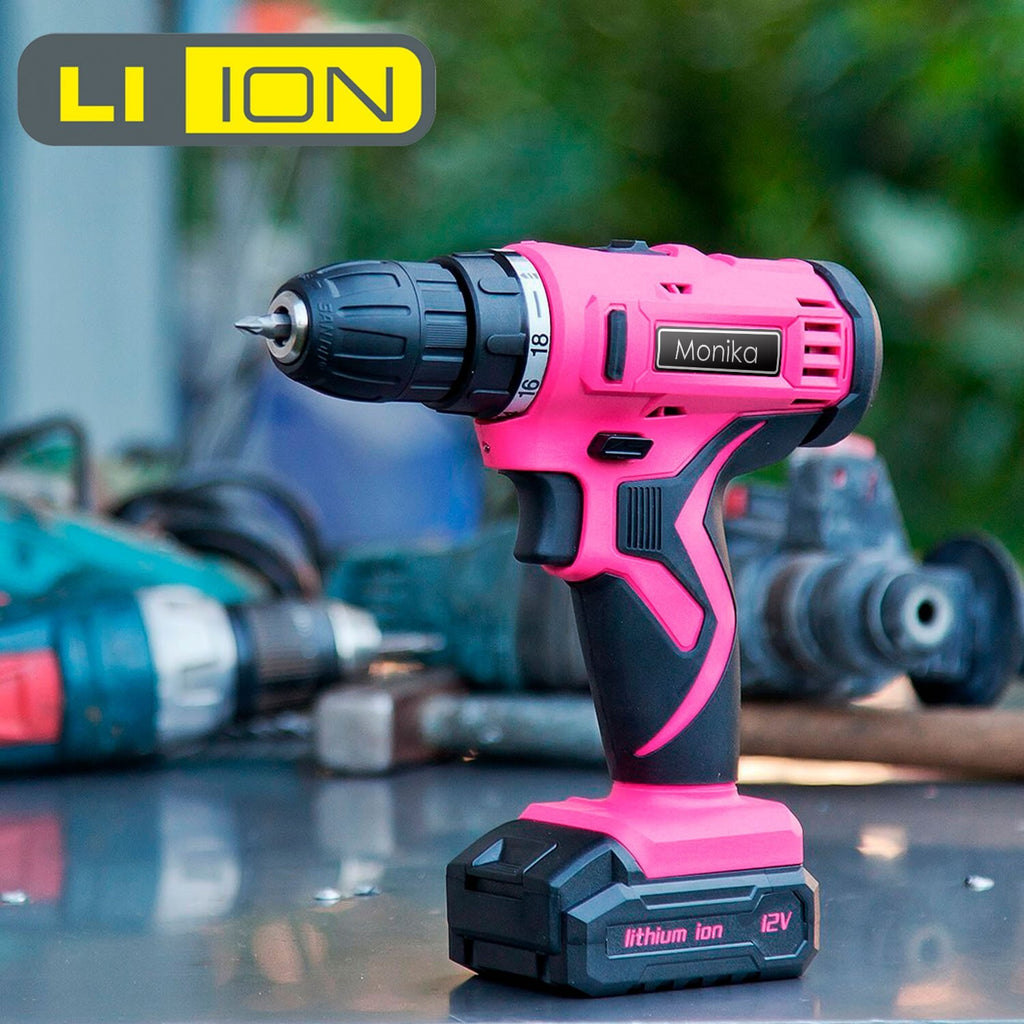 12V Cordless Drill – Pink Screwdriver Kit for Women