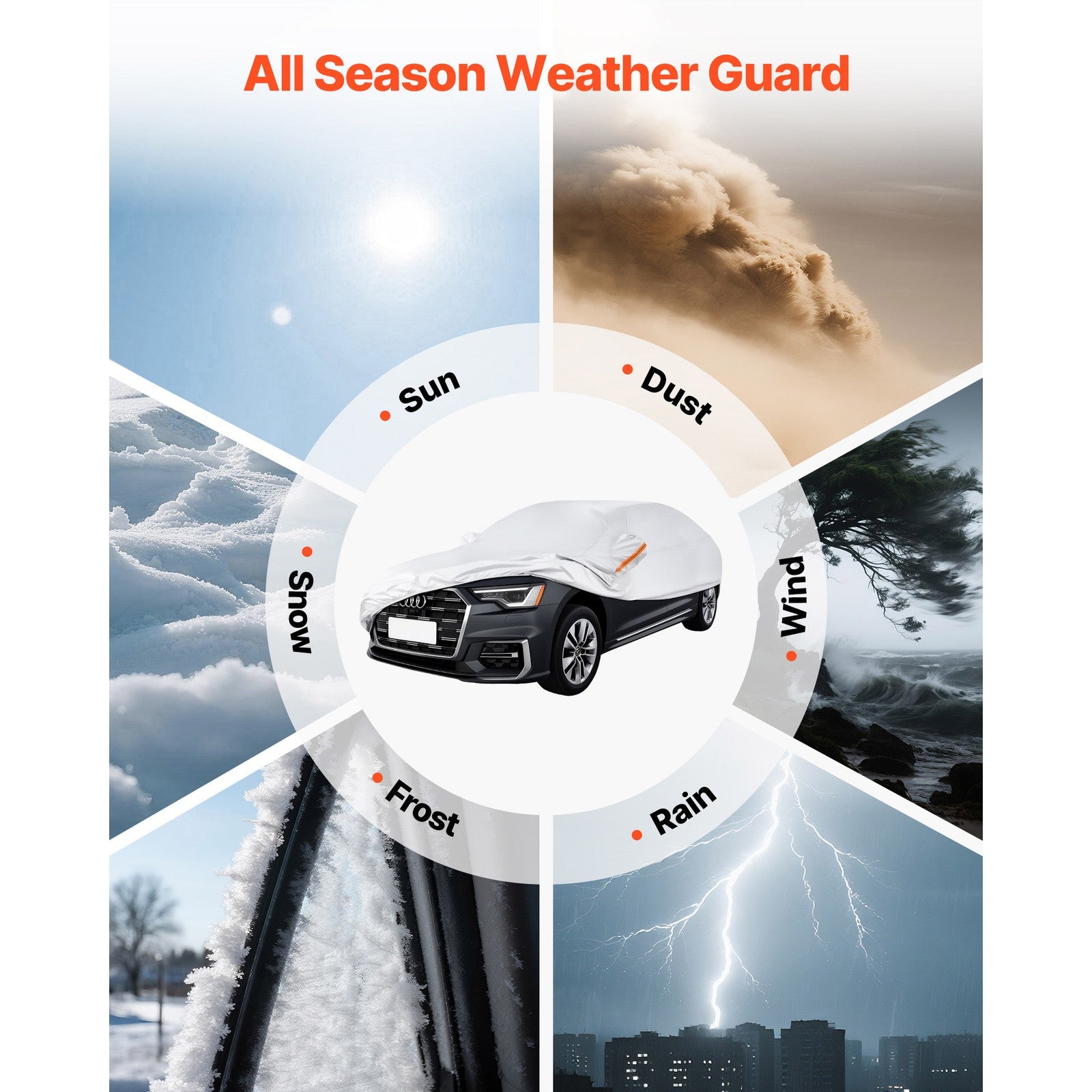Uimoso Protective Car Cover for Full-Size European Sedans - Weather Resistant