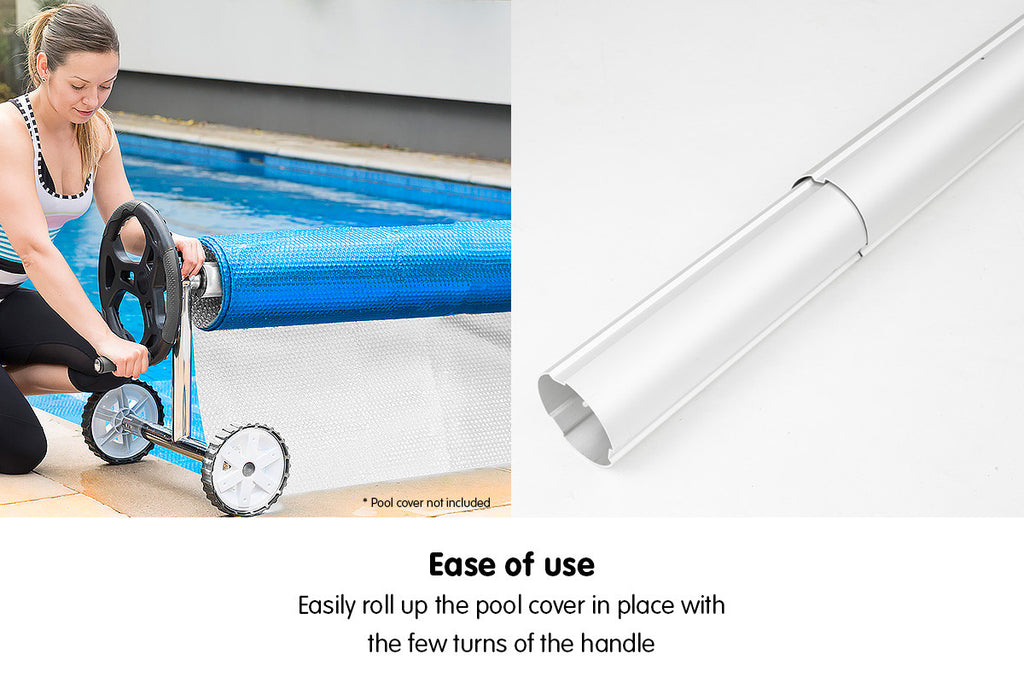Adjustable Pool Cover Roller with Wheels for Solar Blankets