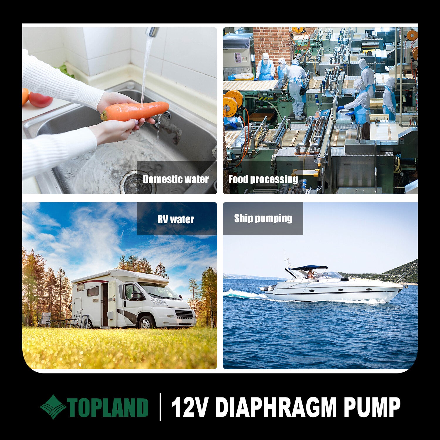 12V Caravan/Boat Water Pump – High Pressure Self-Priming