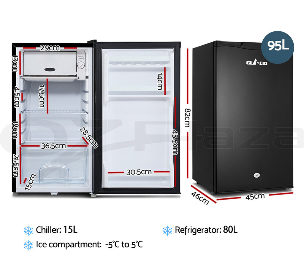 80–95L Portable Bar Fridge Freezer 12V/24V/240V Camping Caravan