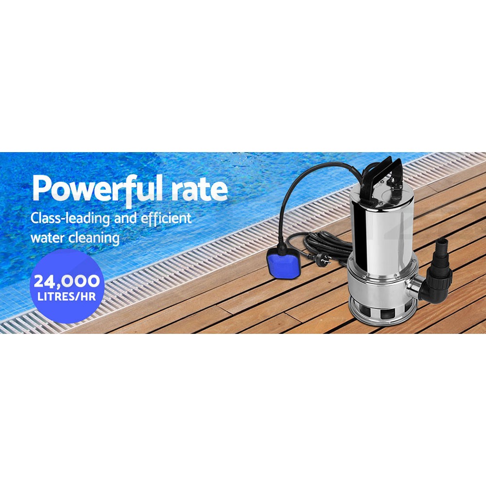 OVCN 1800W Max Submersible Dirty Water Pump Bore Tank Well Steel