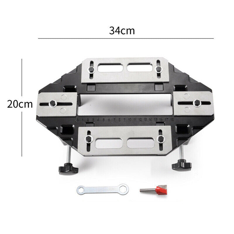Door Hinge Template Jig Door Lock Cabinet Router Hole Drilling Guide Slot Tool