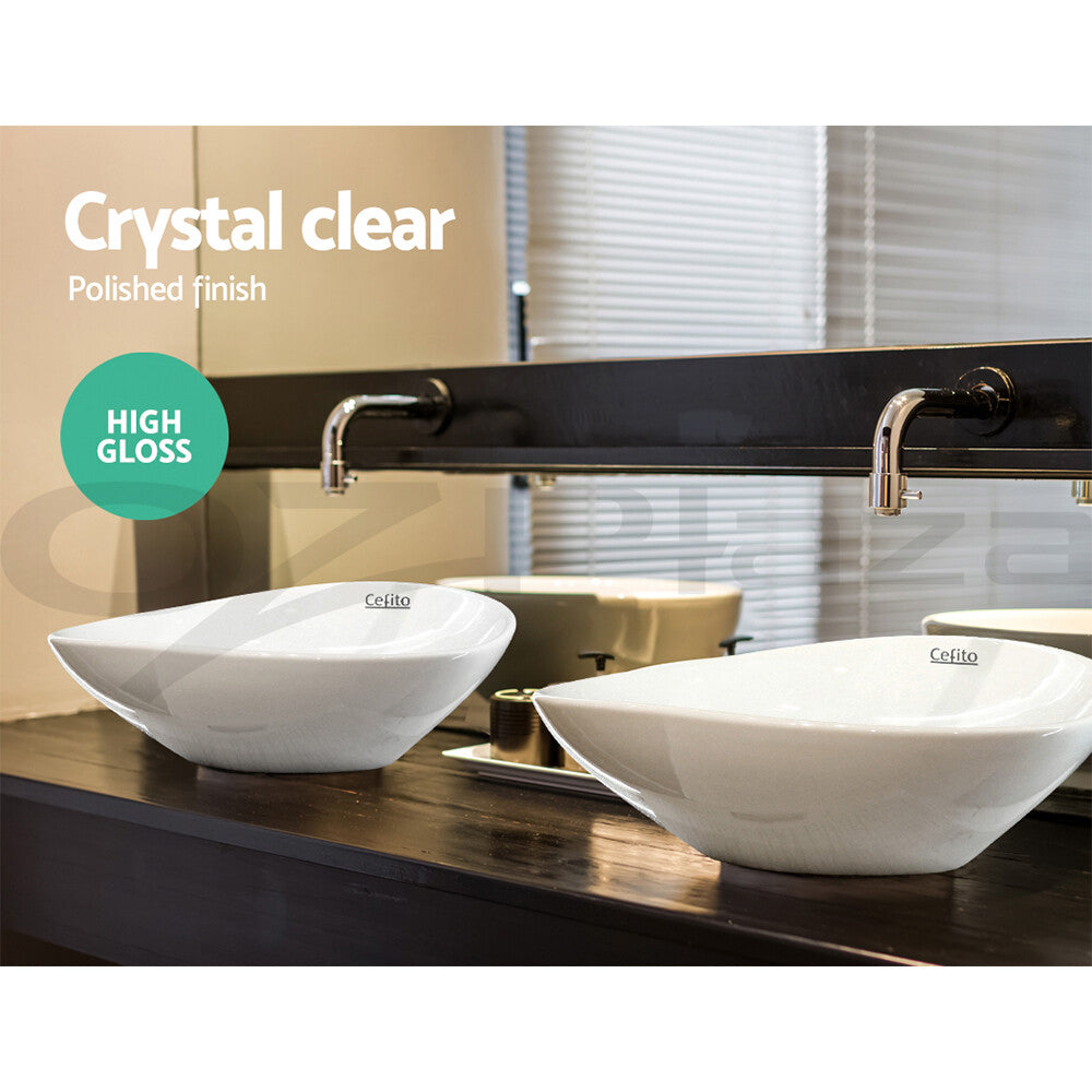 Ceramic Bathroom Basin Above Counter Vanity Sink Oval