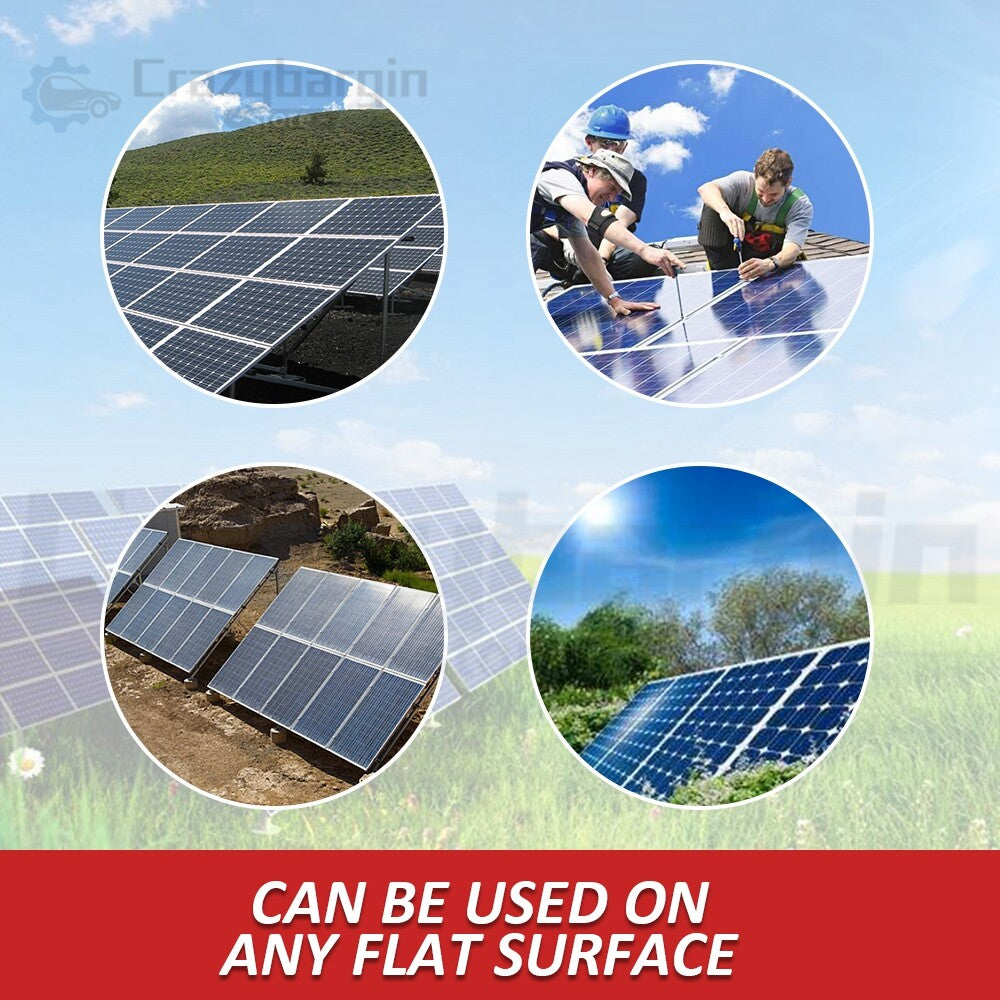 2pc Solar Panel Tilt Mount Brackets – Adjustable RV Flat Surface