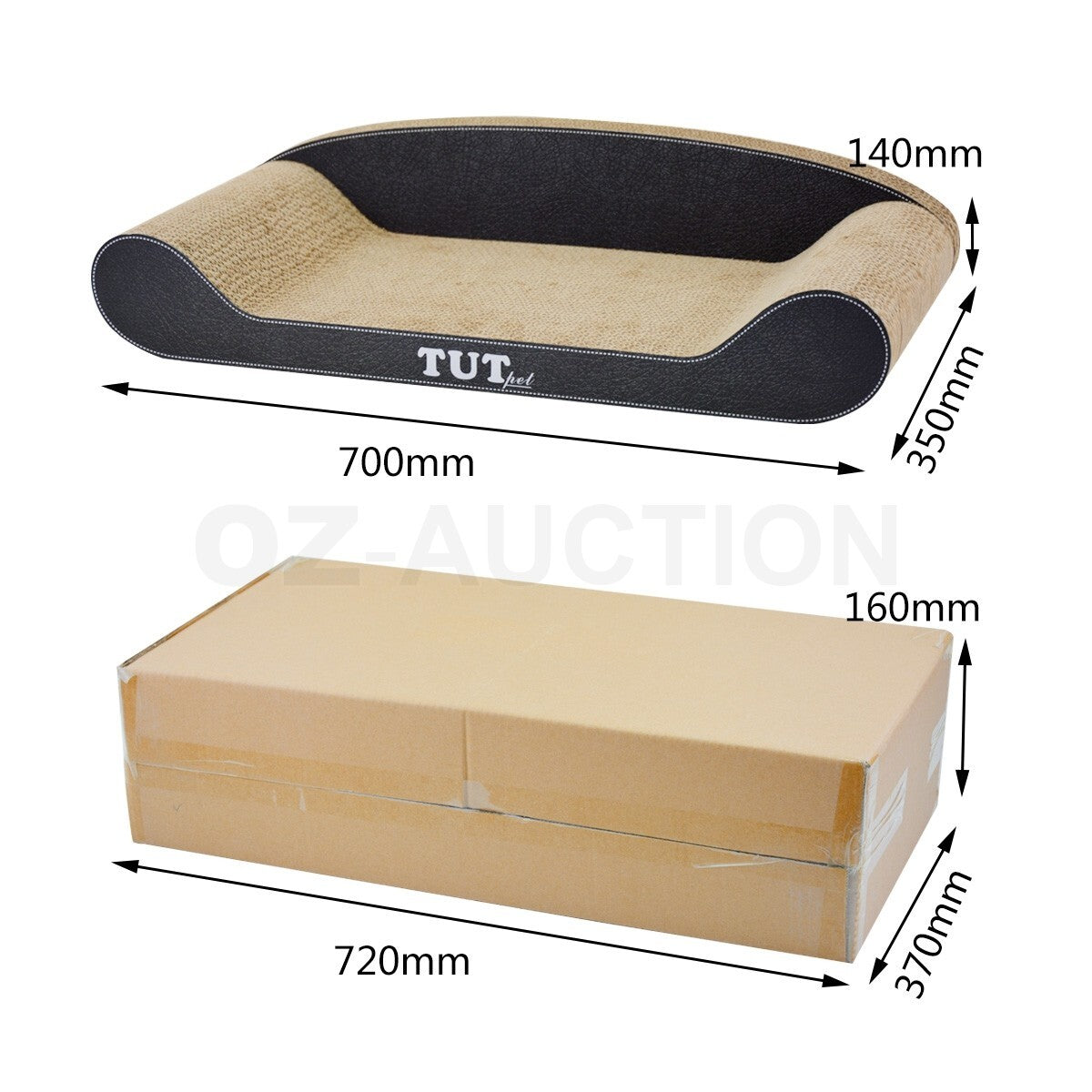 Cat Scratching Post Toy Corrugated Cardboard Pet Gym XL