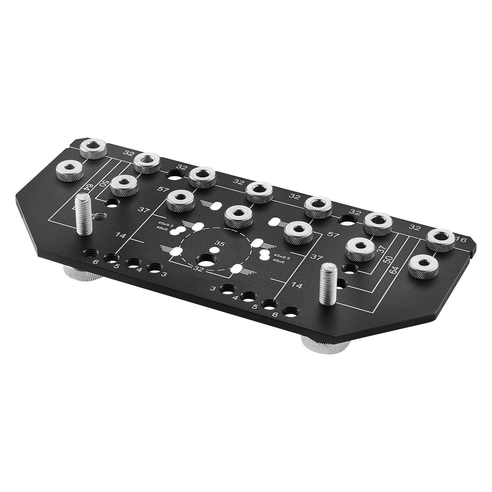 Uimoso Shelf Pin Jig and Hinge Jig 2-in-1 Aluminum Alloy Cabinet Hole Drilling