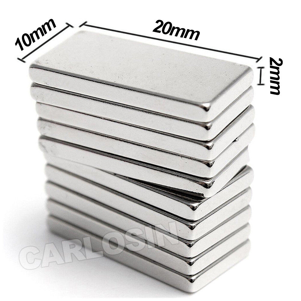 10pcs Super Strong Neodymium Block Magnets Rare Earth 20×10×2mm