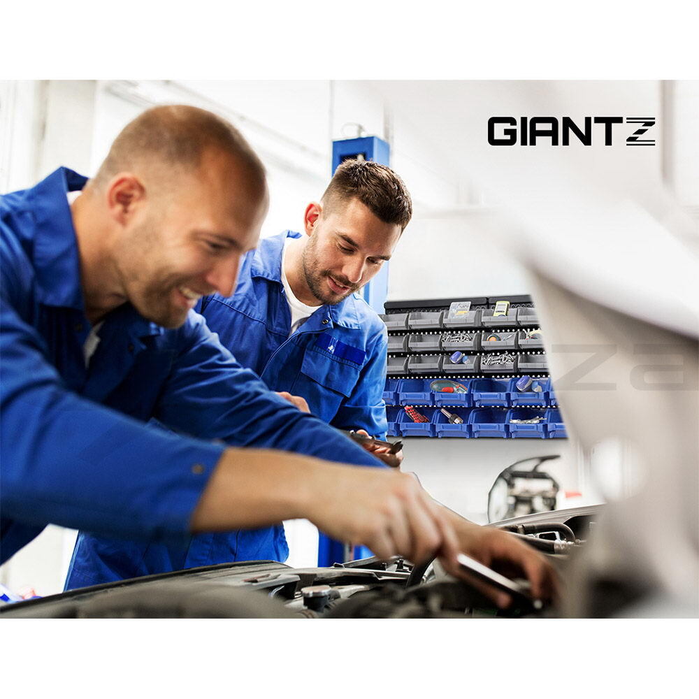 Giantz 30 Storage Bin Rack Wall Mounted Tools Shelves Organiser Workshop Garage