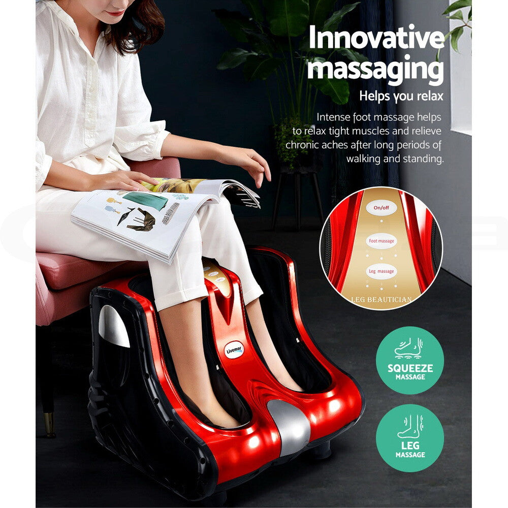 Foot Massager Ankle Calf Leg Kneading Roller Timer