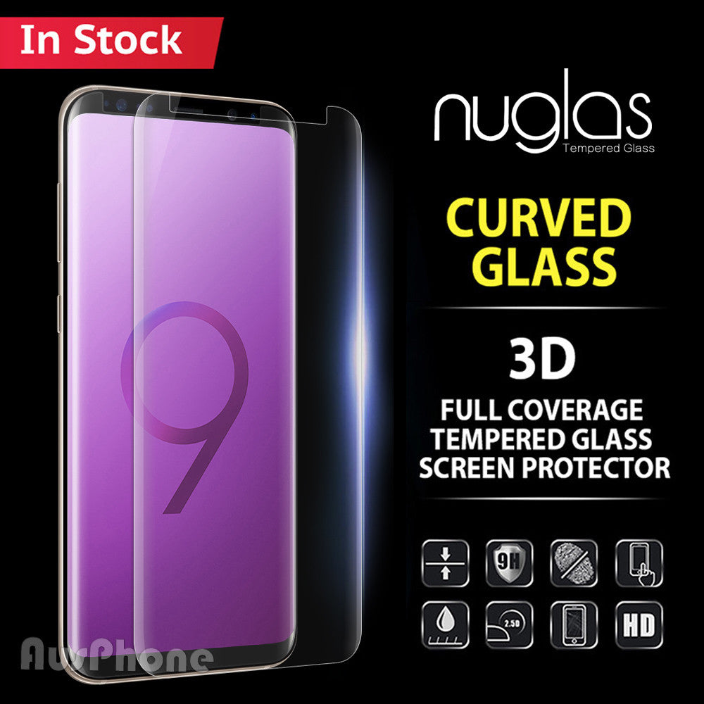 NUGLAS Full Coverage Tempered Glass Screen Protector for Samsung