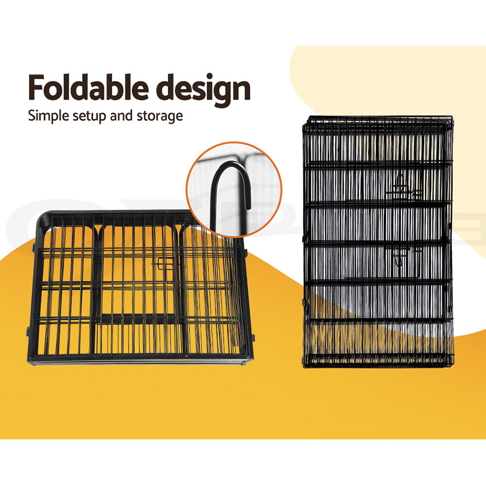 8 Panel Foldable Metal Dog Puppy Playpen Enclosure