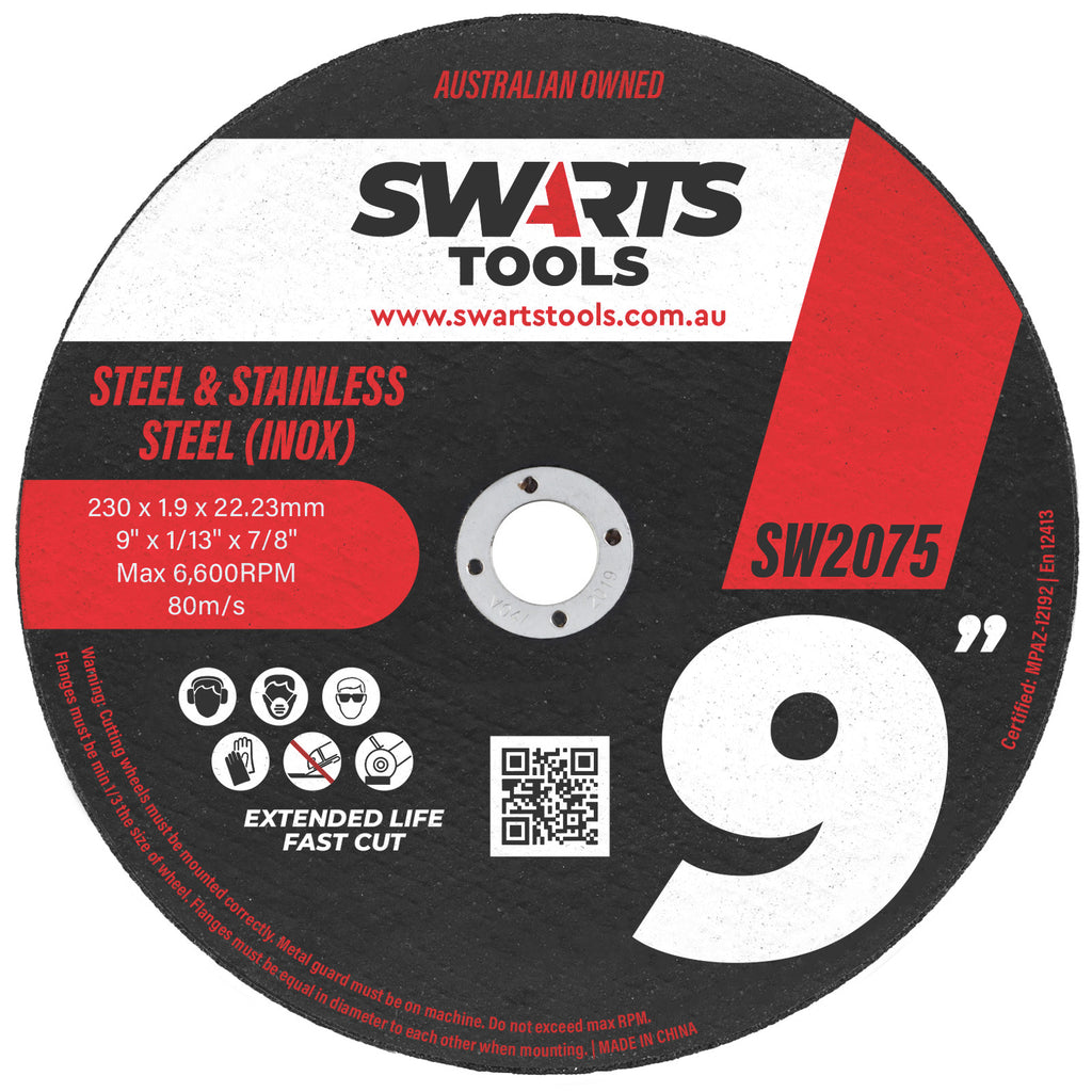 230mm 9" Thin Cutting Discs – 25pc Angle Grinder Wheels for Metal