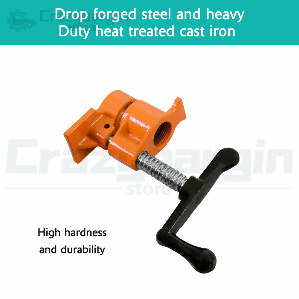 3/4" Gluing Pipe Clamp 4pc – Woodworking Vice with Wide Pads