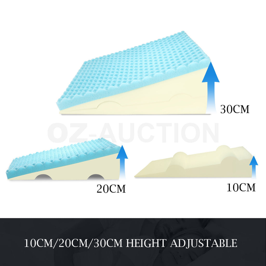 Luxdream Adjustable Wedge Pillow Cool Gel Memory Foam Back Support