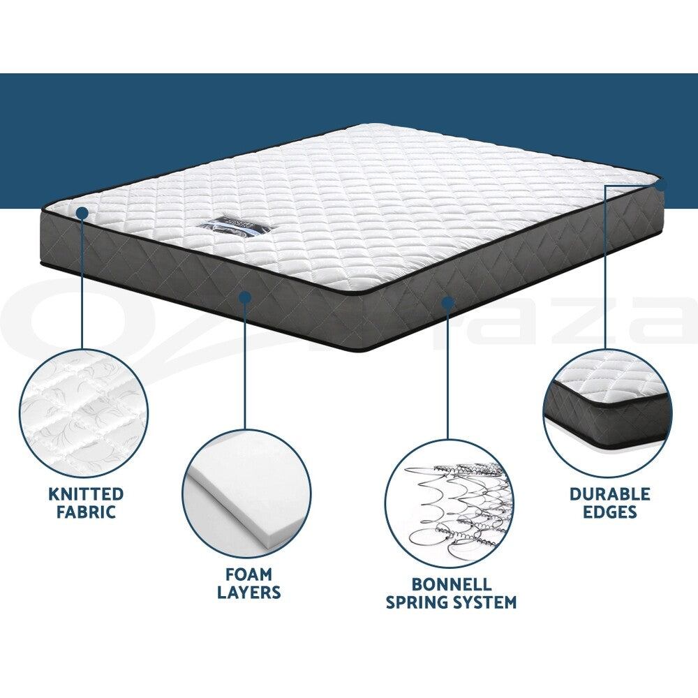 Bedding 16cm Tight Top Mattress Bonnell Spring Medium Firm Single