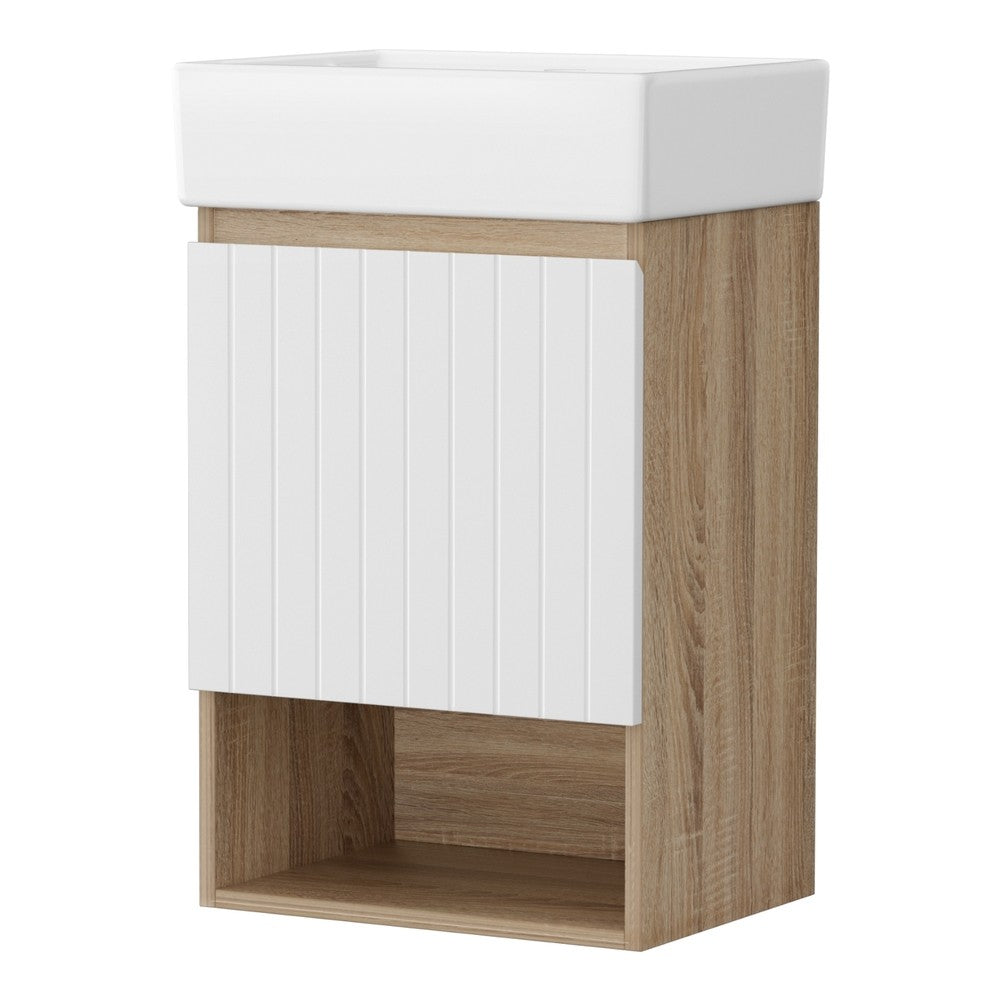 445mm Bathroom Vanity Unit Basin Wall Hung Cabinet White