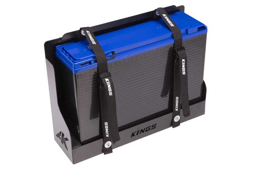 Kings 12V 100Ah Deep Cycle Slimline Lithium Battery + Battery Tray Slim