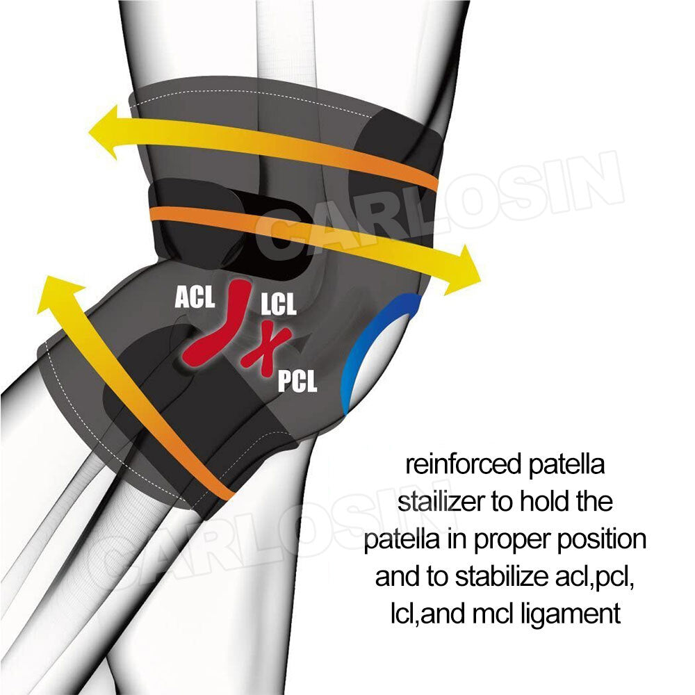 Knee Arthritis Support Brace Adjustable Stabilizer Strap for Sports