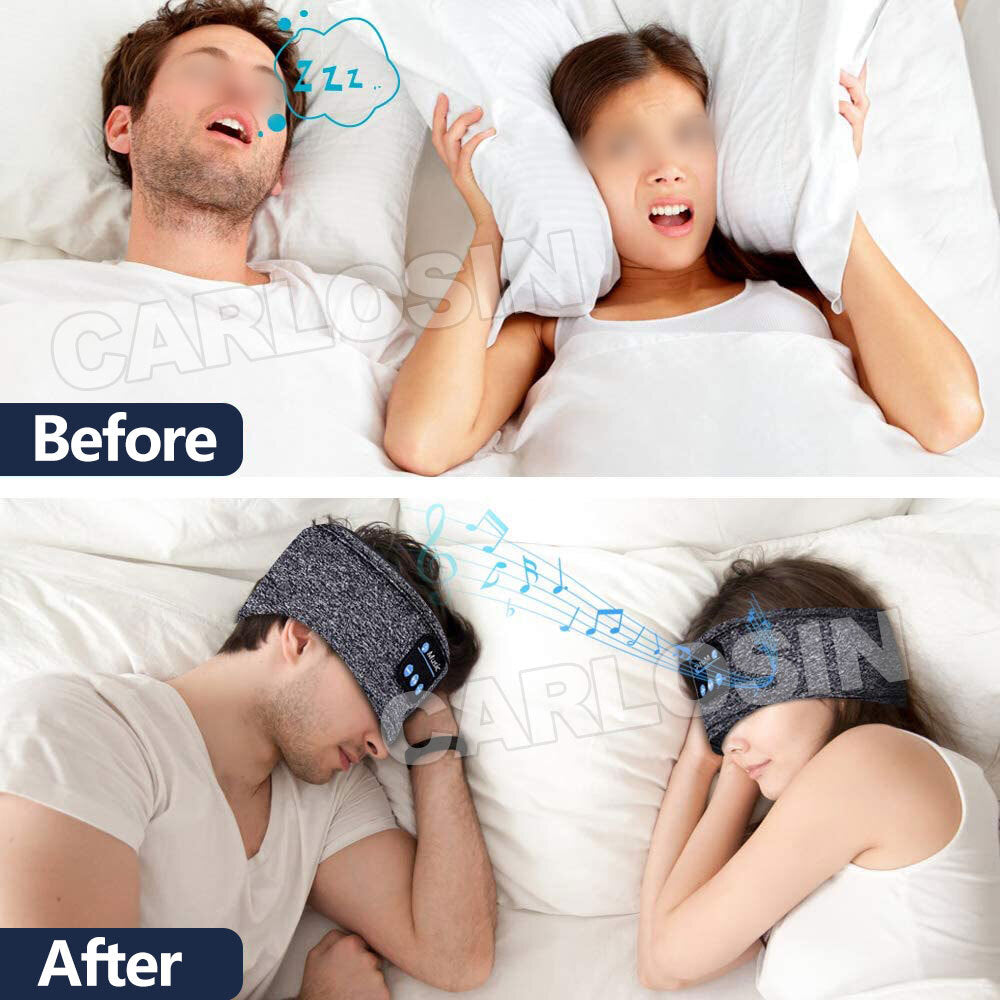 Wireless Bluetooth 5.0 Stereo Headphones Eye Mask Sleep Music Headband