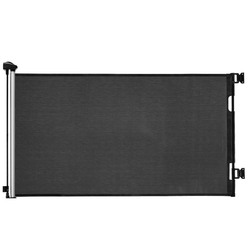 Uimoso Retractable Mesh Gate for Babies and Pets, 1430 mm W, 795 mm Tall, Black