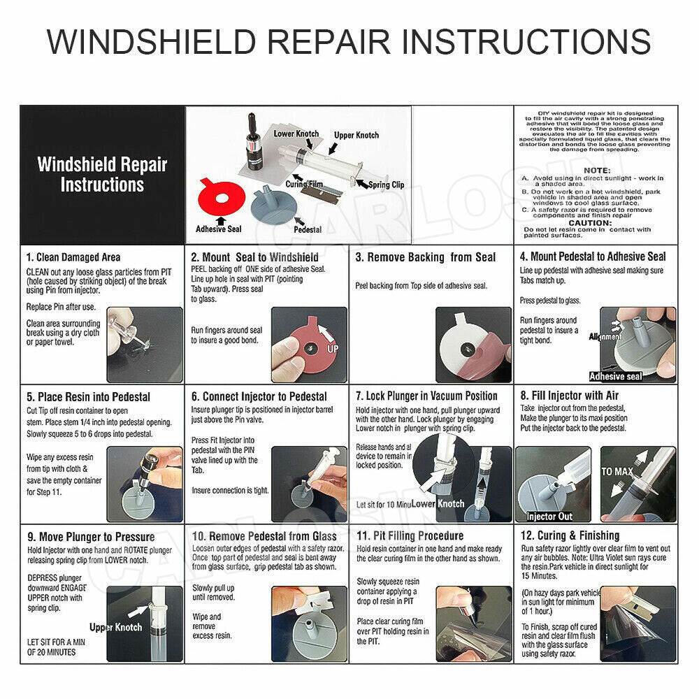 Car Windscreen Repair Kit Window Glass Crack Chip Repair Tool