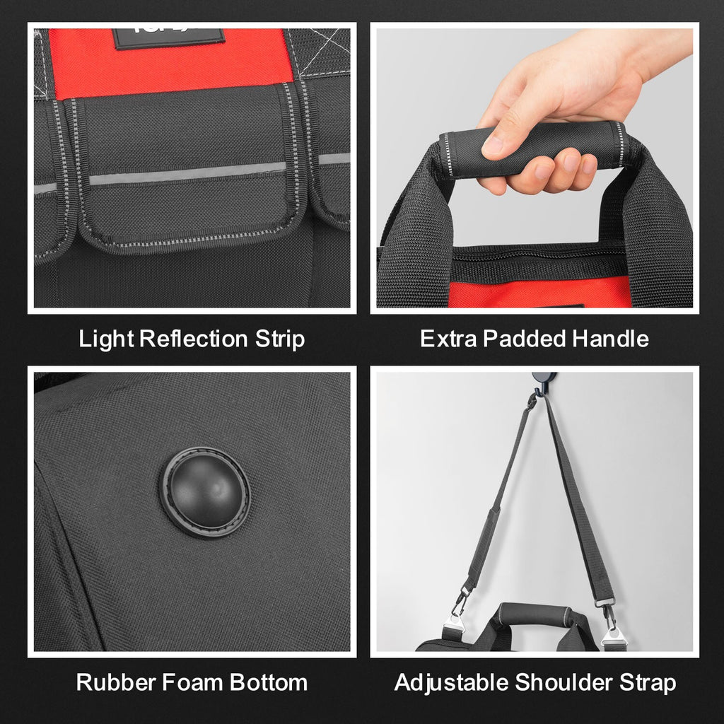 16" Tool Bag – Multi-Pocket Organizer with Adjustable Strap