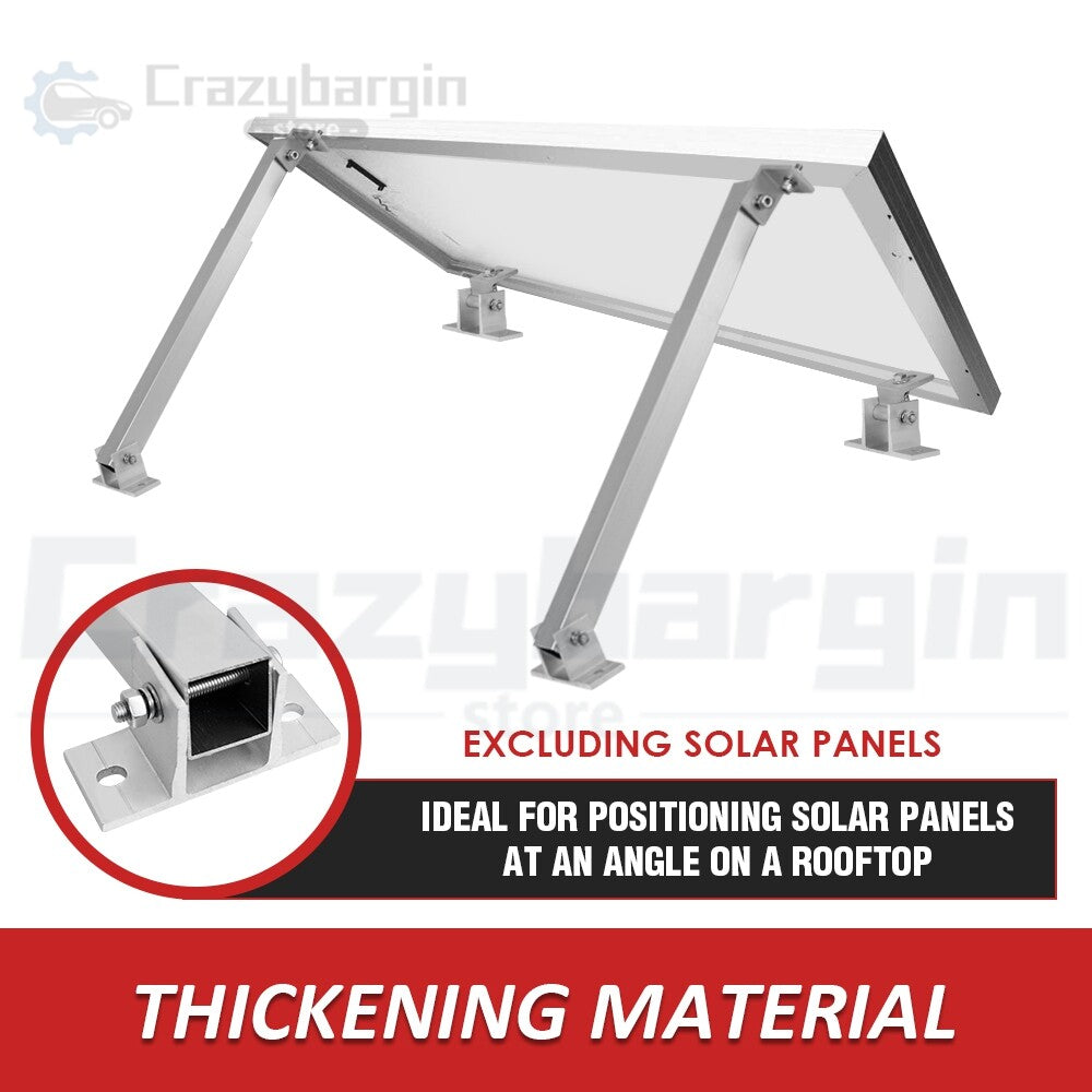 2pc Solar Panel Tilt Mount Brackets – Adjustable RV Flat Surface