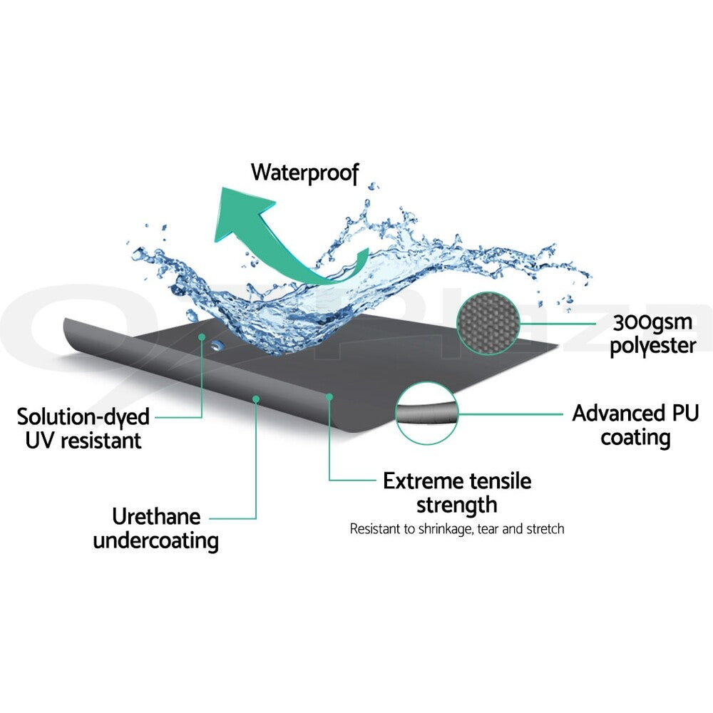 Retractable Awning Folding Arm Sunshade Pearl Grey