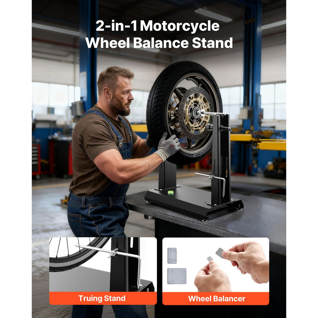 Uimoso Motorcycle Wheel Balancer and Tire Stand with 40 kg Load Capacity