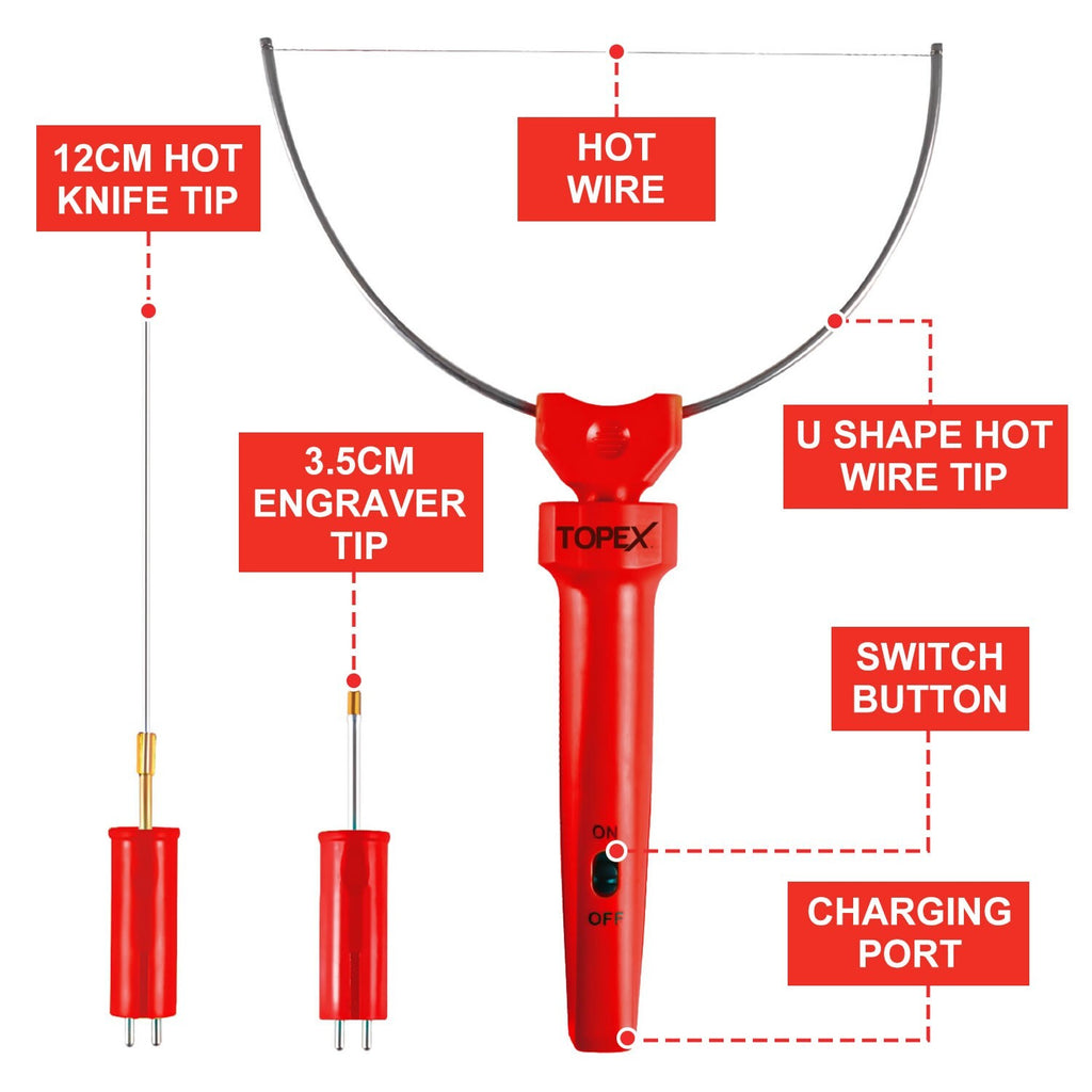 3-in-1 Hot Wire Foam Cutter – Styrofoam & Polystyrene Tool Set