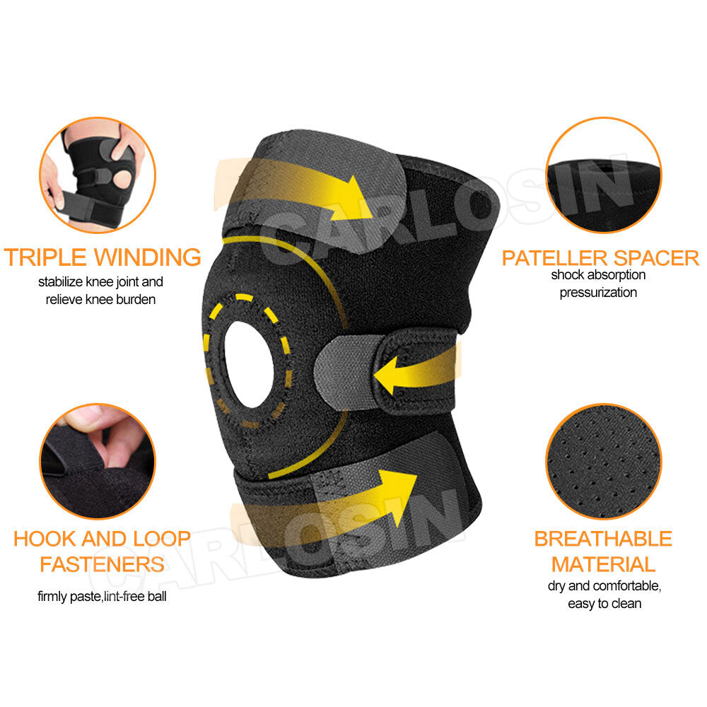 Knee Arthritis Support Brace Adjustable Stabilizer Strap for Sports