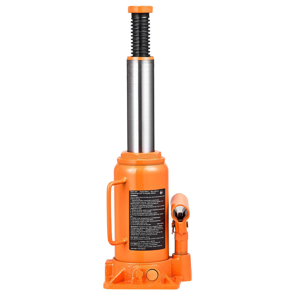 Uimoso Hydraulic Bottle Jack 12 Ton Capacity for Vehicle Maintenance