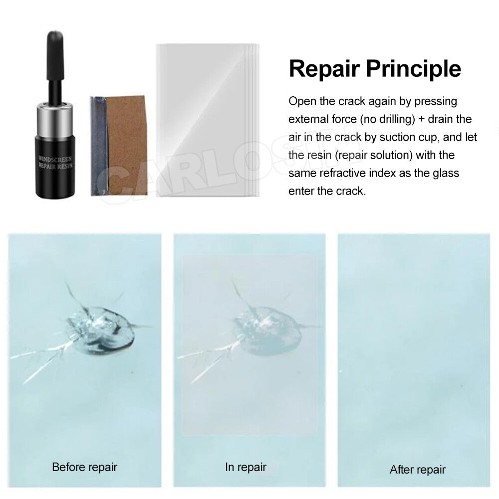 9x Car Windscreen Repair Kit Glass Window Crack Fix DIY Tool