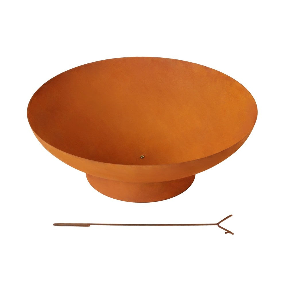 80cm Fire Pit Bowl Rustic Iron Outdoor Wood Burner