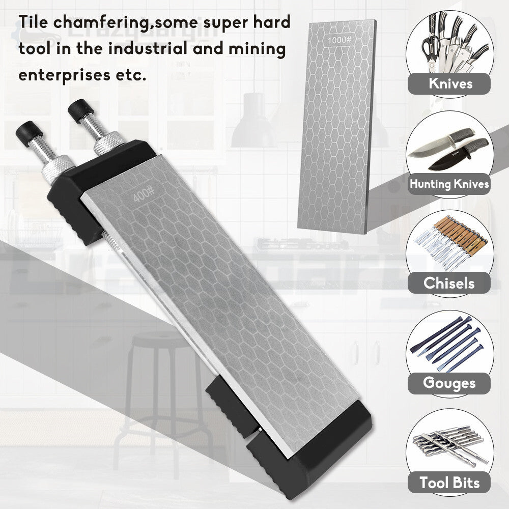 Double-Sided Diamond Sharpening Stone – Kitchen Knife Whetstone