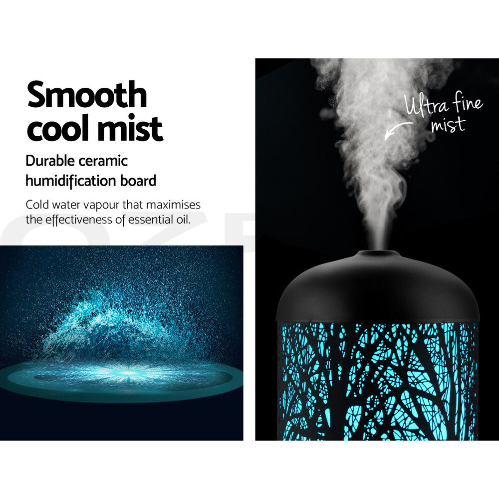 Ultrasonic Aroma Diffuser Aromatherapy LED Humidifier Iron Forest