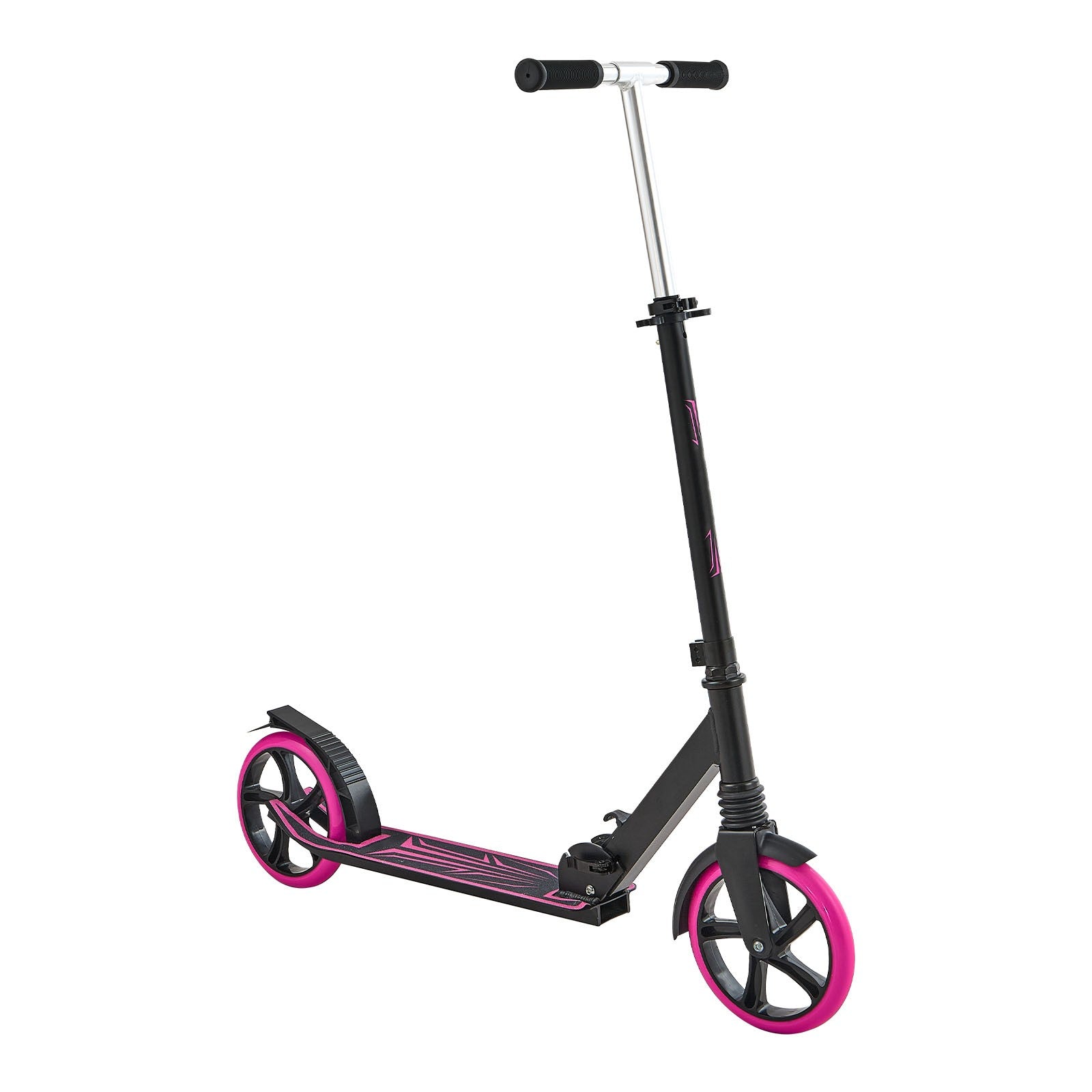Uimoso Foldable Kick Scooter for Kids 8+, Teens, Adjustable Height, Pink