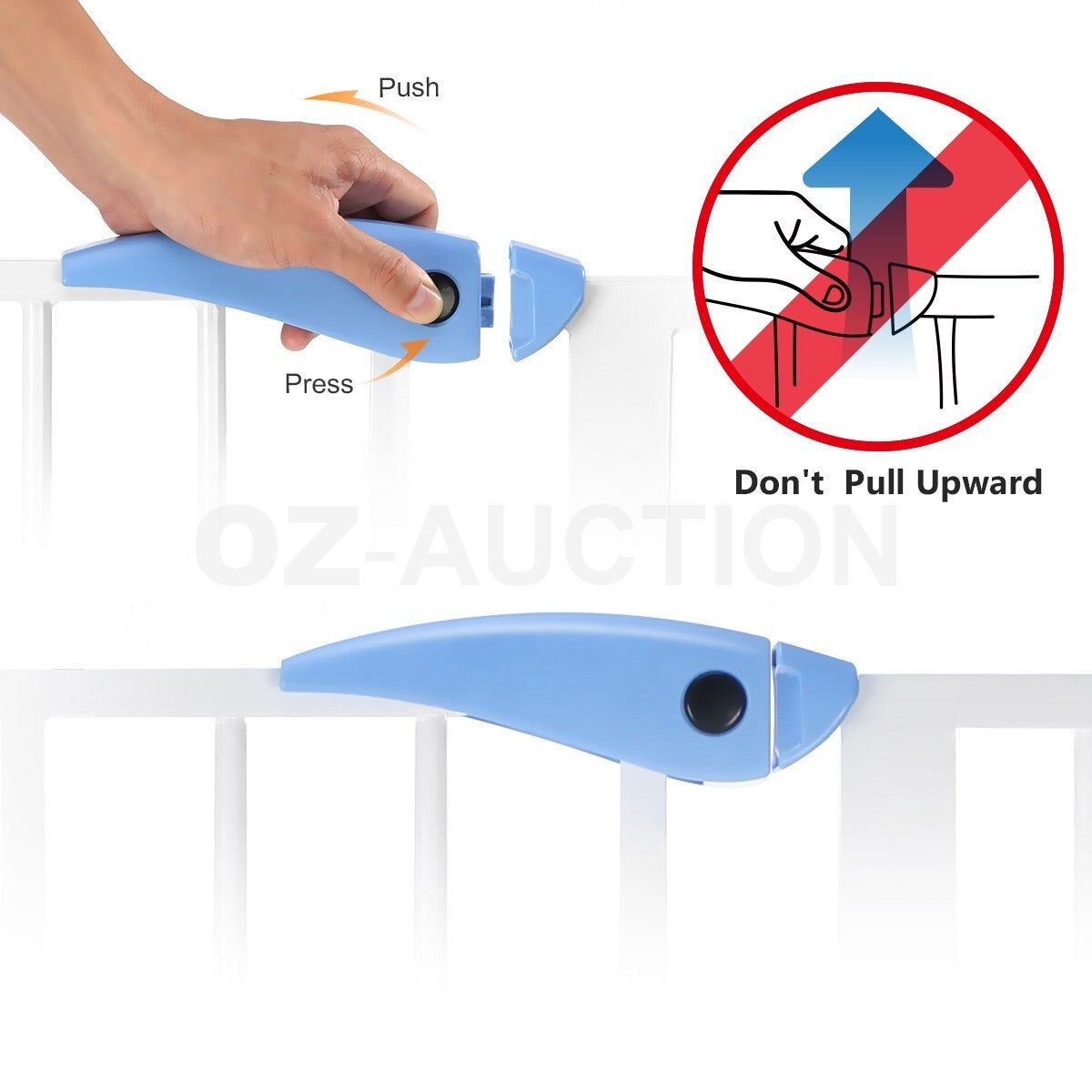 100cm Tall Baby Safety Gate Adjustable Pet Dog Cat Stair Barrier