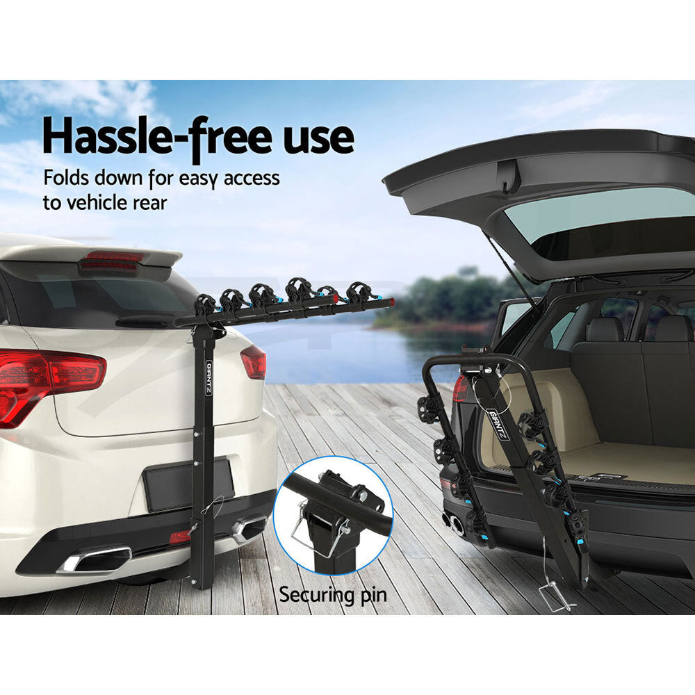 4-Bike Carrier Rack Car Rear Hitch 2" Towbar Foldable