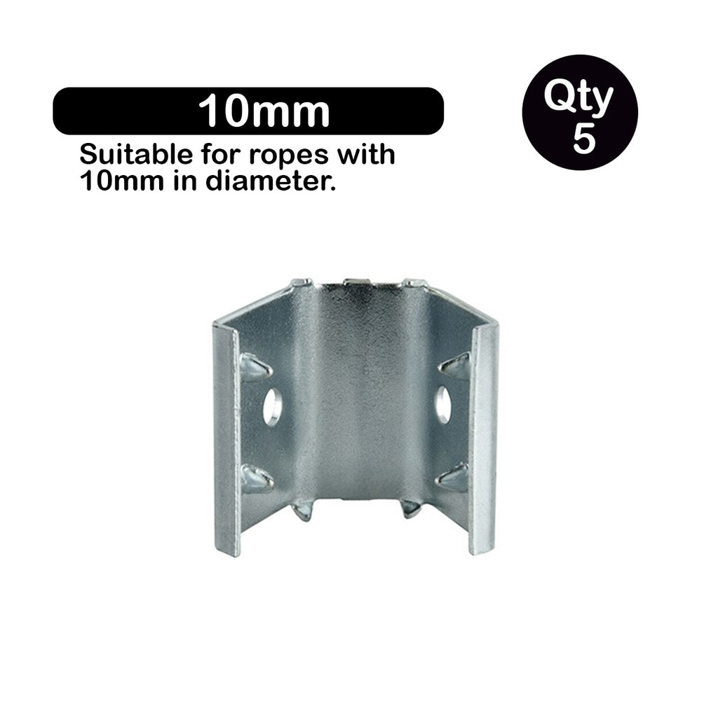 10x Rope Splice Clip Zinc Plated Camping Loop End Fitting 6 8 10 mm