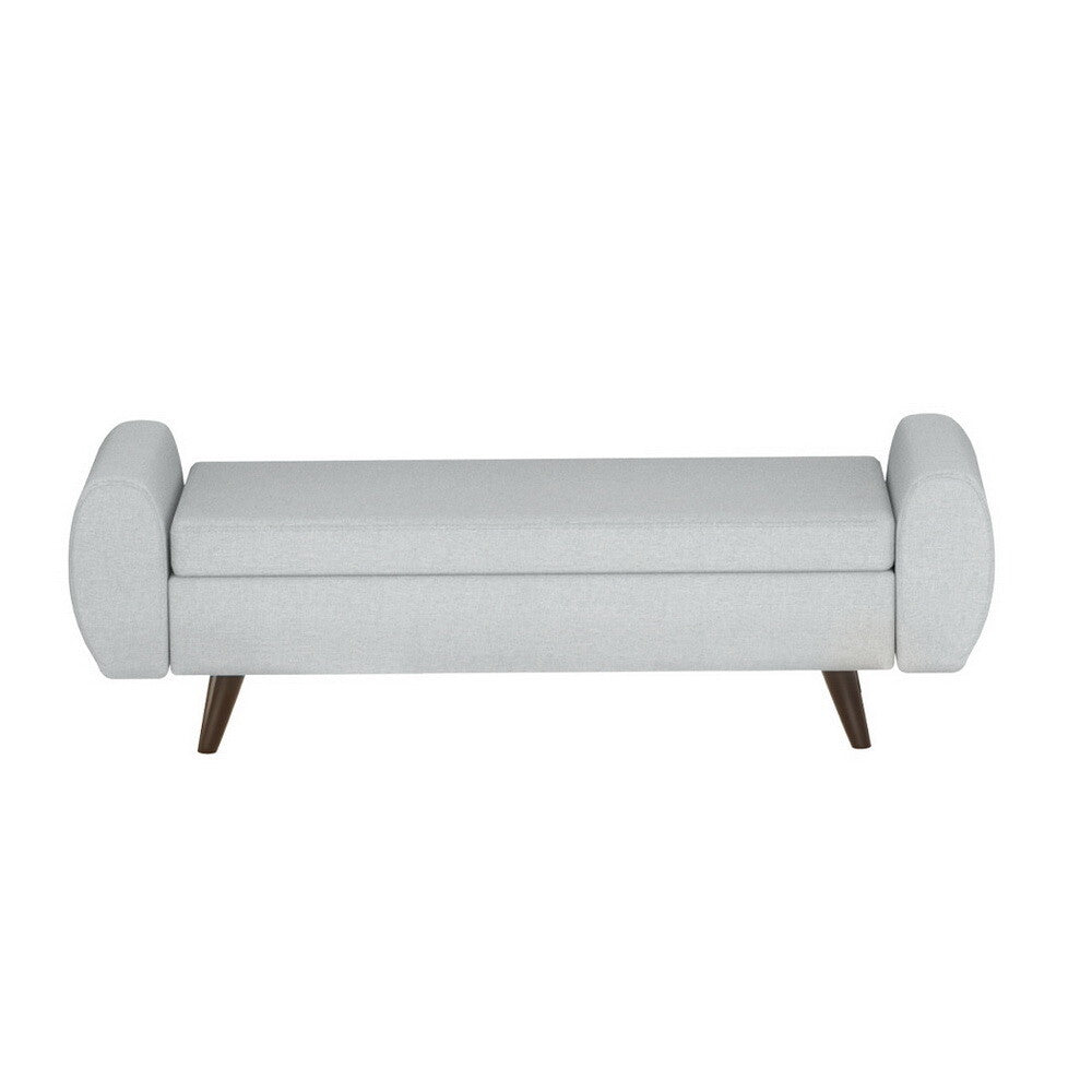 Storage Ottoman Blanket Box Bench 140cm Linen Grey