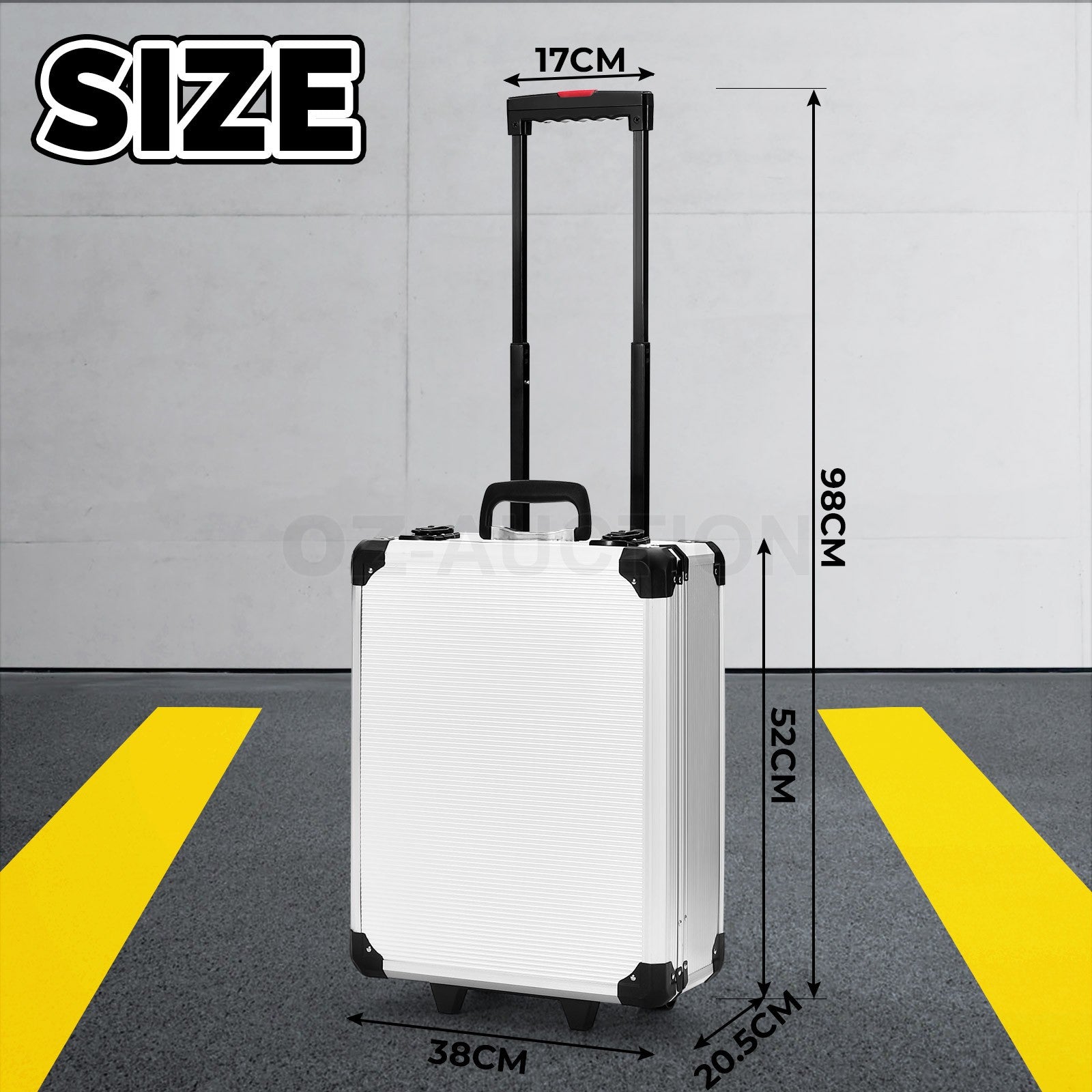 185-Piece Tool Box Trolley Set – DIY Home Car Repair, Aluminum Case