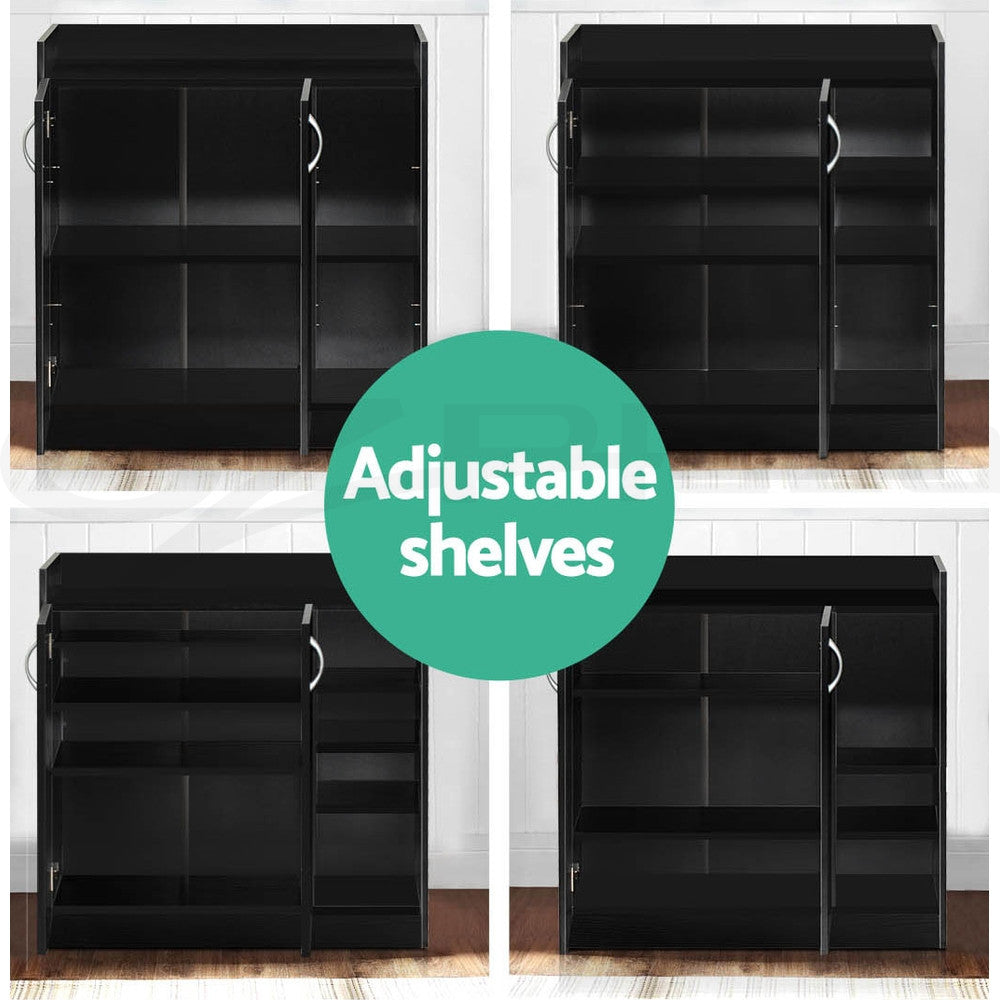 Artiss Shoe Rack Storage Cabinet 21 Pair Organiser Cupboard Black